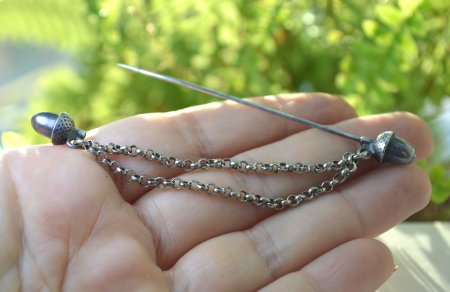 Brosa argint edwardiana cu ghinde bar pin silver a vintage collection [2]