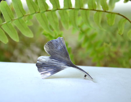 Brosa argint Ginkgo Biloba, designer Oeke Weimar A Vintage Collection [3]