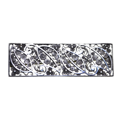 Brose argint - Brosa argint interbelica, filigran