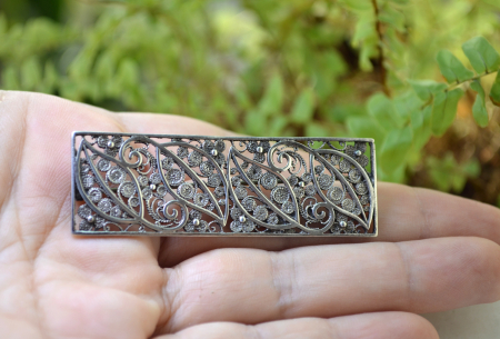 Brosa argint interbelica, filigran [1]