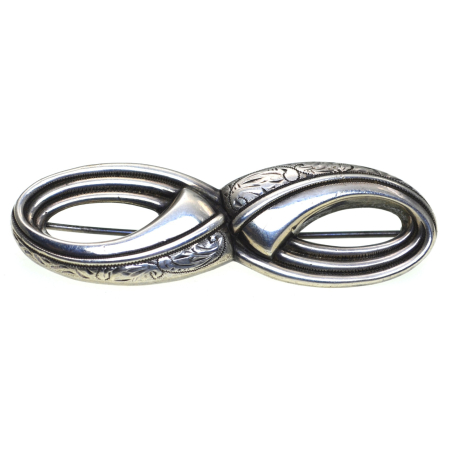 Bijuterii de colectie - Brosa argint interbelica Funda, Jugendstil autentic