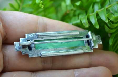 Brosa argint interbelica, Peking Jade Glass [2]