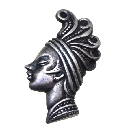 Brose argint - Brosa argint masiv, model Josephine Baker