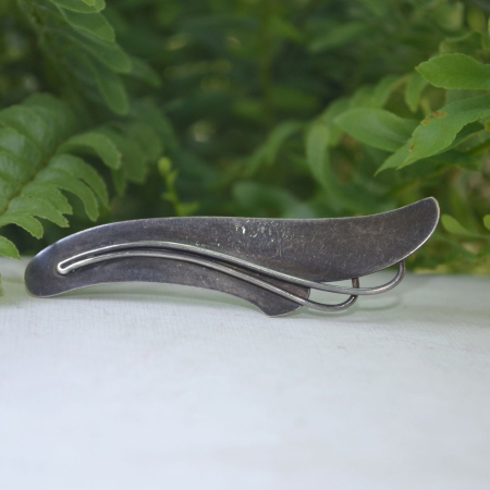Brosa argint Mid-Century, design sculptural A Vintage Collection [3]