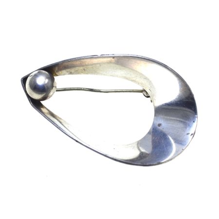 Brose argint - Brosa argint Mid-Century, designer danez