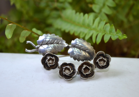 Brosa argint Mid-Century, model Floare vintage A Vintage Collection [3]