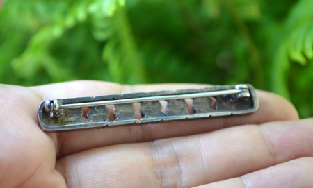 Brosa argint Mid-Century, semnata designer [2]