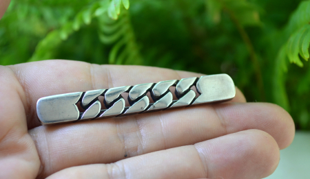 Brosa argint Mid-Century, semnata designer [1]