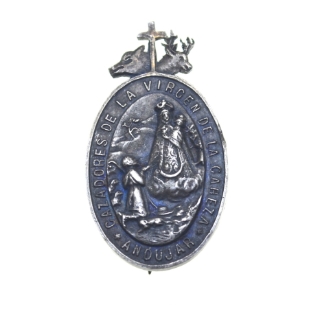 Brose argint - Brosa argint religioasa Virgen de la Cabeza A Vintage Collection