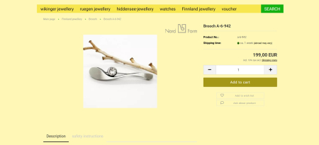 Brosa argint Rock Crystal, KJP Nordform, Finlanda A Vintage Collection [3]