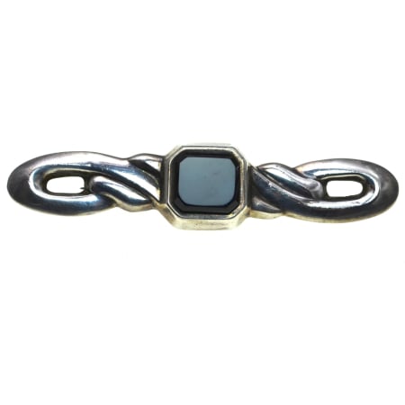 Brose argint - Brosa argint scandinava onix design modernist semnata designer danez ND Norsk Design