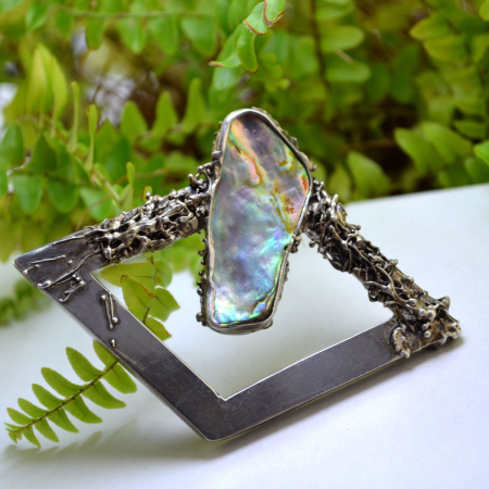 Brosa argint statement, Abalone [3]