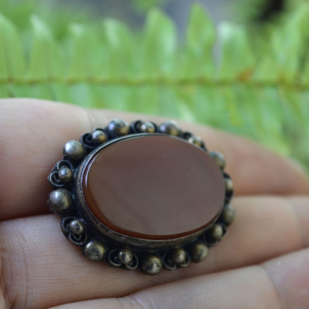Brosa argint veche, Carnelian natural A Vintage Collection [1]