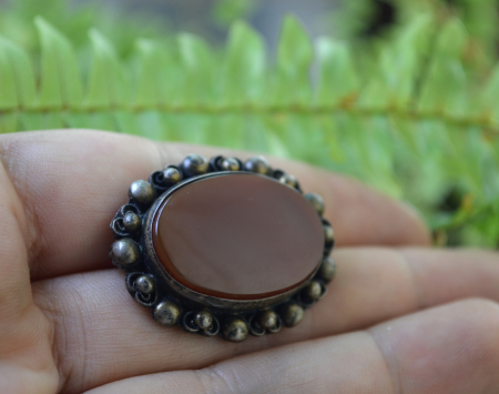 Brosa argint veche, Carnelian natural A Vintage Collection [1]