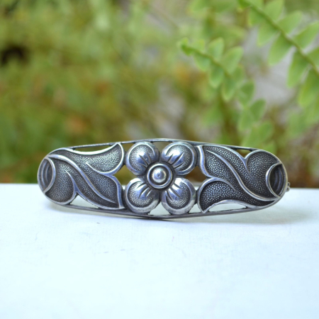 Brosa argint veche florala, Art Nouveau A Vintage Collection [3]