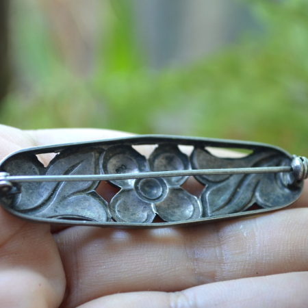 Brosa argint veche florala, Art Nouveau A Vintage Collection [2]