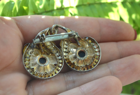 Brosa argint veche, Opale naturale, Jugendstil [2]