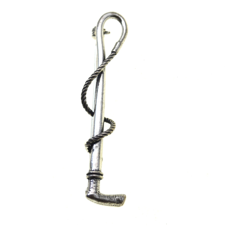 REDUCERI - Brosa argint vintage, "Cravasa ecvestra"