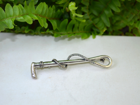 Brosa argint vintage, "Cravasa ecvestra" [3]