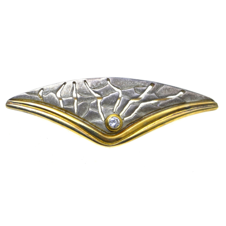 Brose argint - Brosa argint vintage, design modernist