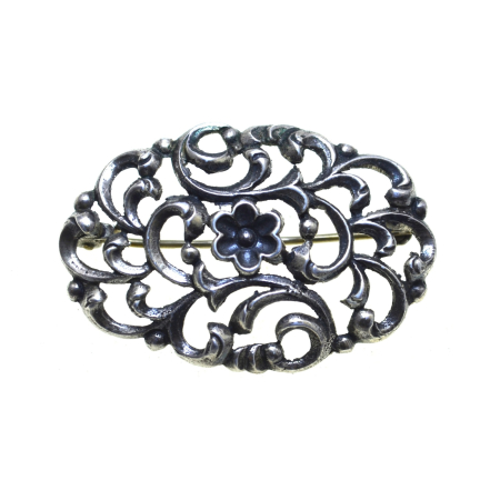 Brose argint - Brosa argint vintage, estetica Neo-Baroque