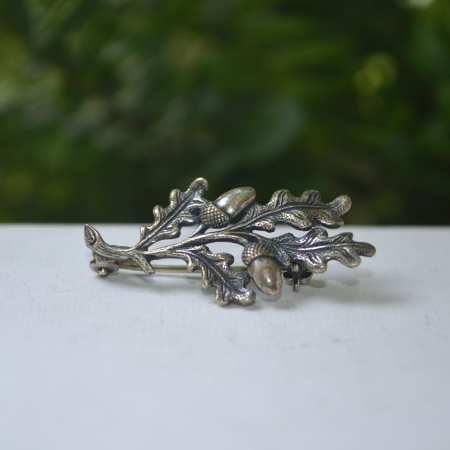 Brosa argint vintage, frunze stejar ghinde A Vintage Collection [3]