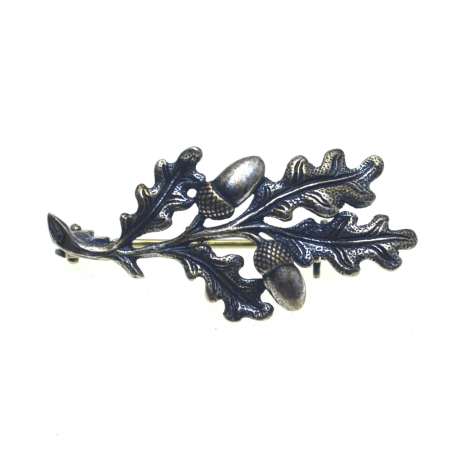 Brose argint - Brosa argint vintage, frunze stejar ghinde A Vintage Collection