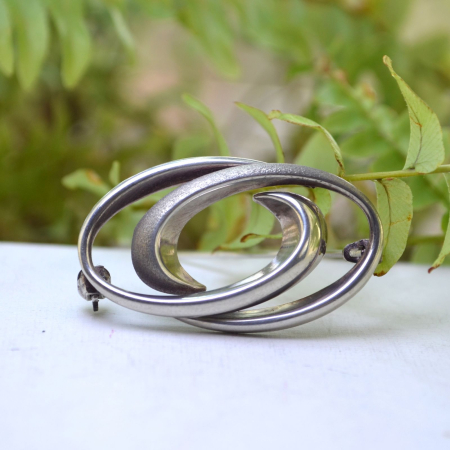 Brosa argint vintage geometrica, Moser Pfeil  A Vintage Collection [3]
