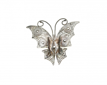 Brosa argint vintage model fluture filigran [0]