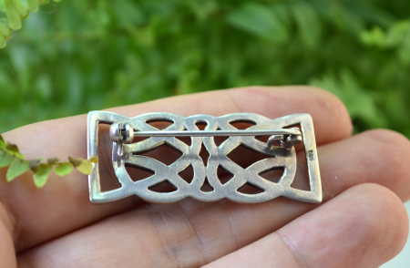 Brosa argint vintage, model Knot celtic [2]