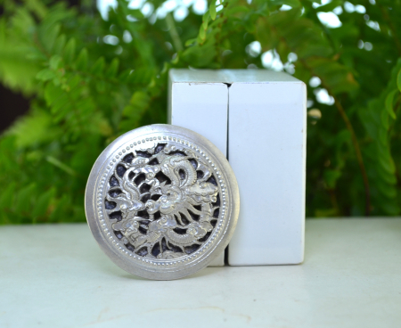 Brosa argint vintage, model vietnamez Dragon [3]