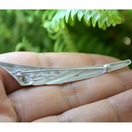 Brosa argint vintage modernista, Rock Crystal [2]