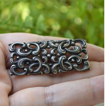 Brosa argint vintage Neo-Baroque florala [1]