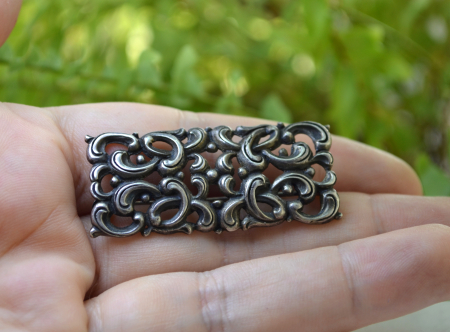 Brosa argint vintage Neo-Baroque florala [2]