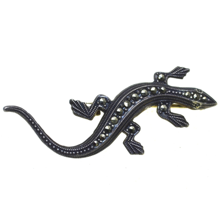 REDUCERI - Brosa argint vintage Soparla, marcasite