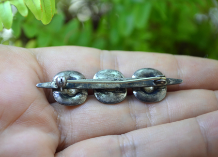 Brosa argint vintage, stema heraldica "Lions" [2]