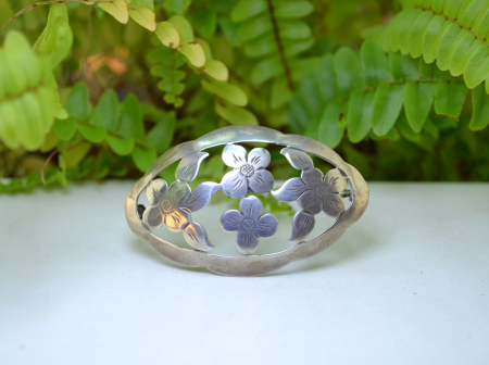 Brosa din argint interbelica, semnata Teka [3]