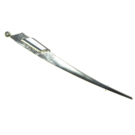 Brose argint - Brosa din argint Mid-Century, tehnica ruseasca Samorodok