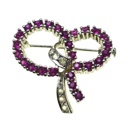 REDUCERI - Brosa din argint vintage, rodiata, model Funda