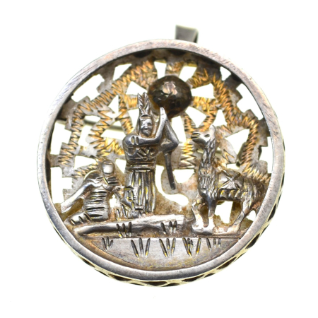 Brose argint - Brosa pandant argint, design Incas, Peru A Vintage Collection