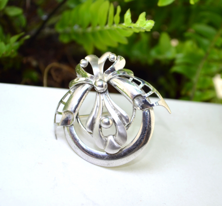 Brosa-pandant argint Mid-Century, atelier american [3]