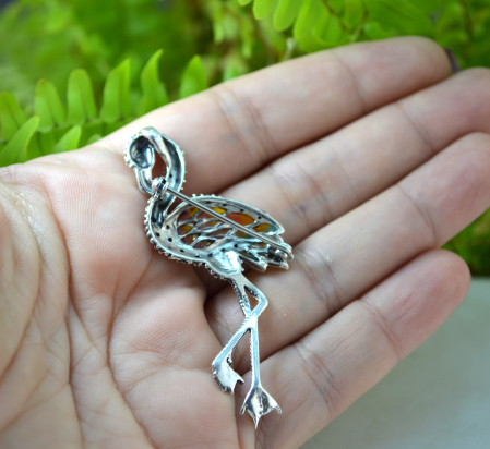 Brosa-pandant argint, model Flamingo [2]