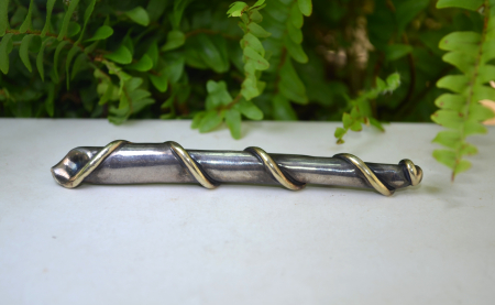 Brosa argint modernista, elemente aurite [3]