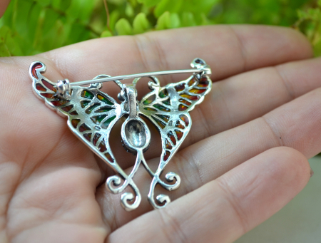 Brosa-pandant argint modernista, model Fluture [2]