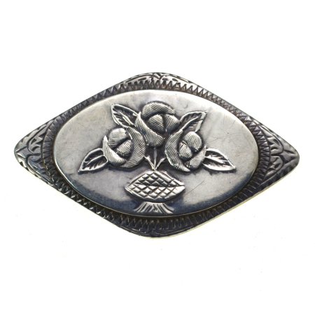 Brose argint - Brosa veche argint, design victorian Trandafiri