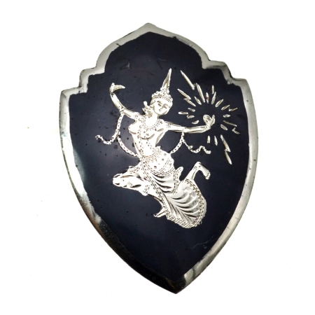 Brose argint - Brosa veche argint etnica thailanda tehnica Niello dansator Siam