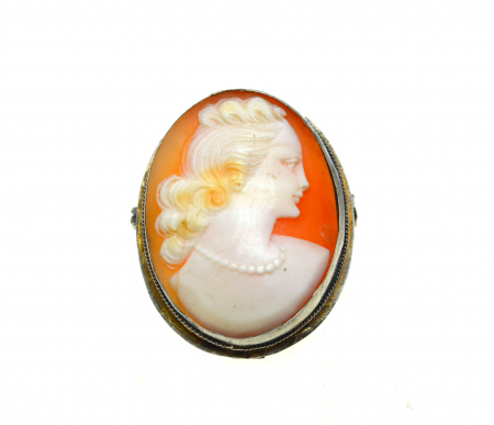 Camee autentica veche, brosa si pandantiv argint [0]