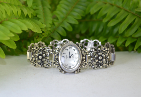 Ceas Anker cu bratara veche argint, design Neobaroc [3]