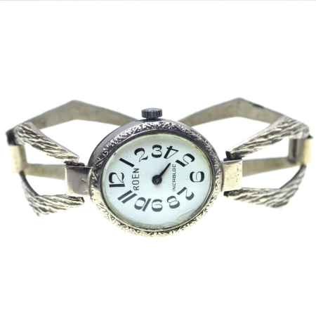 Ceasuri argint - Ceas argint Roen vintage, mecanic, design modernist A Vintage Collection