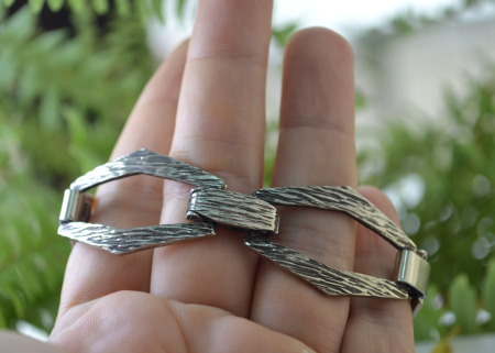 Ceas argint Roen vintage, mecanic, design modernist A Vintage Collection [2]